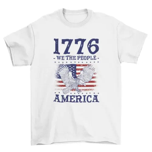 1776 America patriotic t-shirt Turquoise Theseus