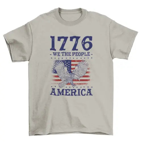 1776 America patriotic t-shirt Turquoise Theseus