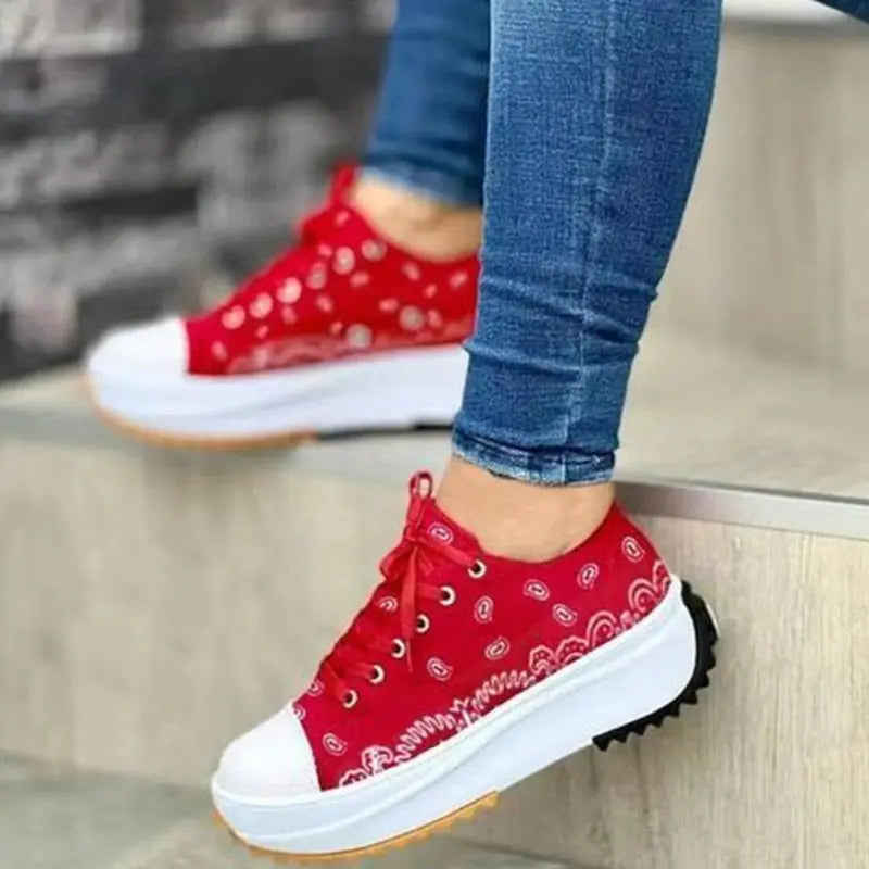 2022 Pattern Canvas Women Sneakers Casual Sport Shoes - Nestled Hill