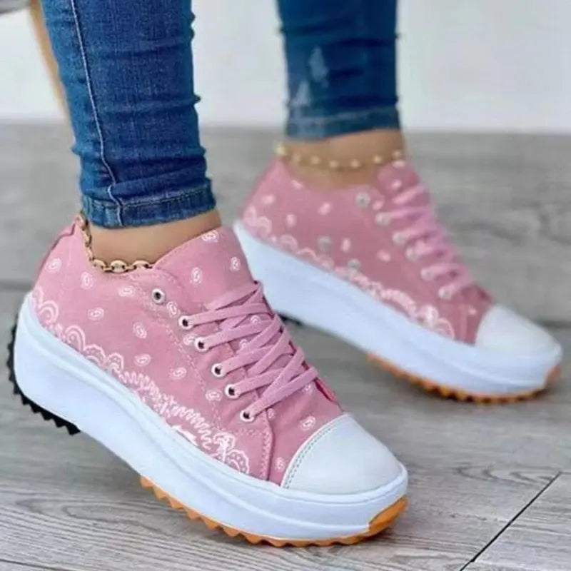 2022 Pattern Canvas Women Sneakers Casual Sport Shoes - Nestled Hill