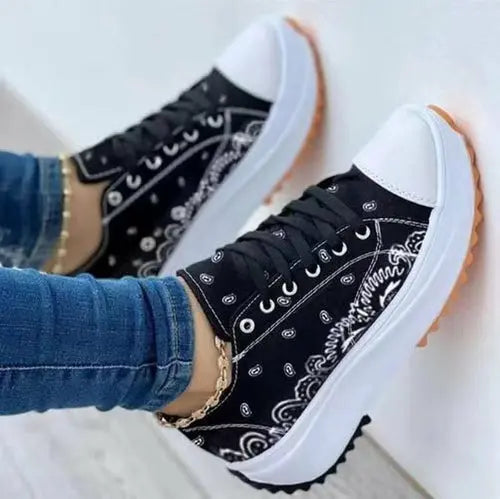 2022 Pattern Canvas Women Sneakers Casual Sport Shoes - Nestled Hill