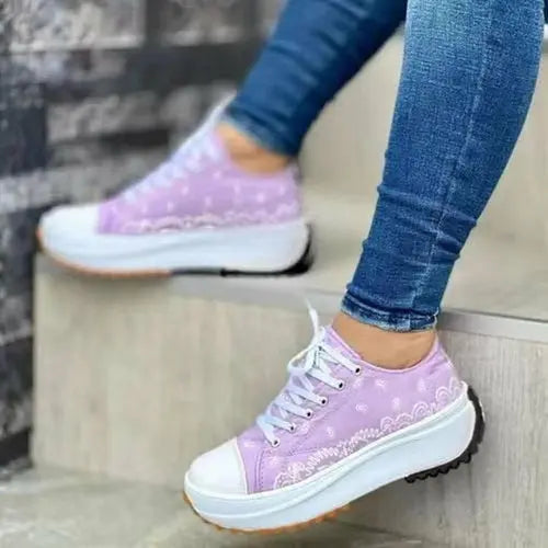 2022 Pattern Canvas Women Sneakers Casual Sport Shoes - Nestled Hill