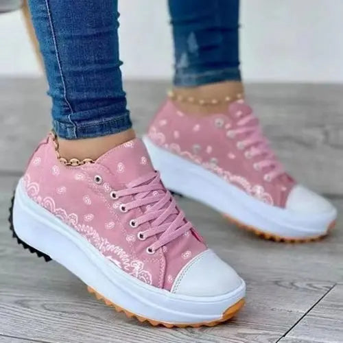 2022 Pattern Canvas Women Sneakers Casual Sport Shoes - Nestled Hill