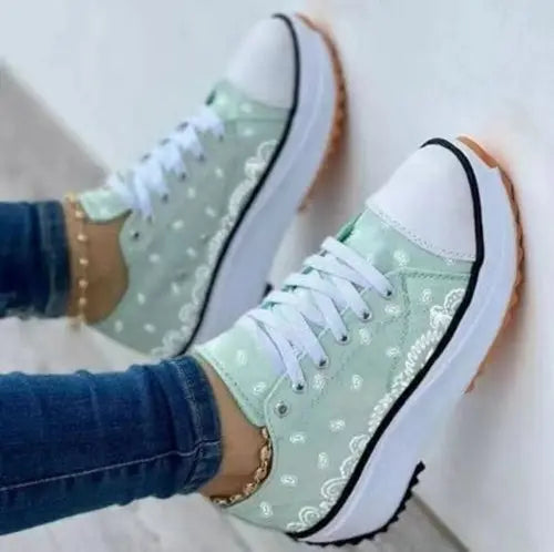 2022 Pattern Canvas Women Sneakers Casual Sport Shoes - Nestled Hill