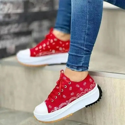 2022 Pattern Canvas Women Sneakers Casual Sport Shoes - Nestled Hill