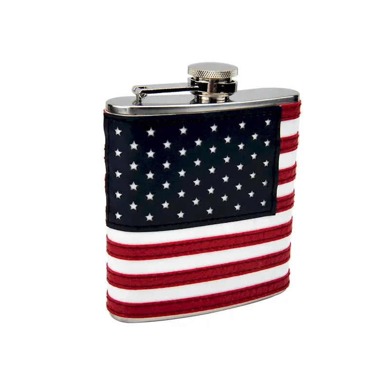 6oz American Flag Flask Lime Sycamore