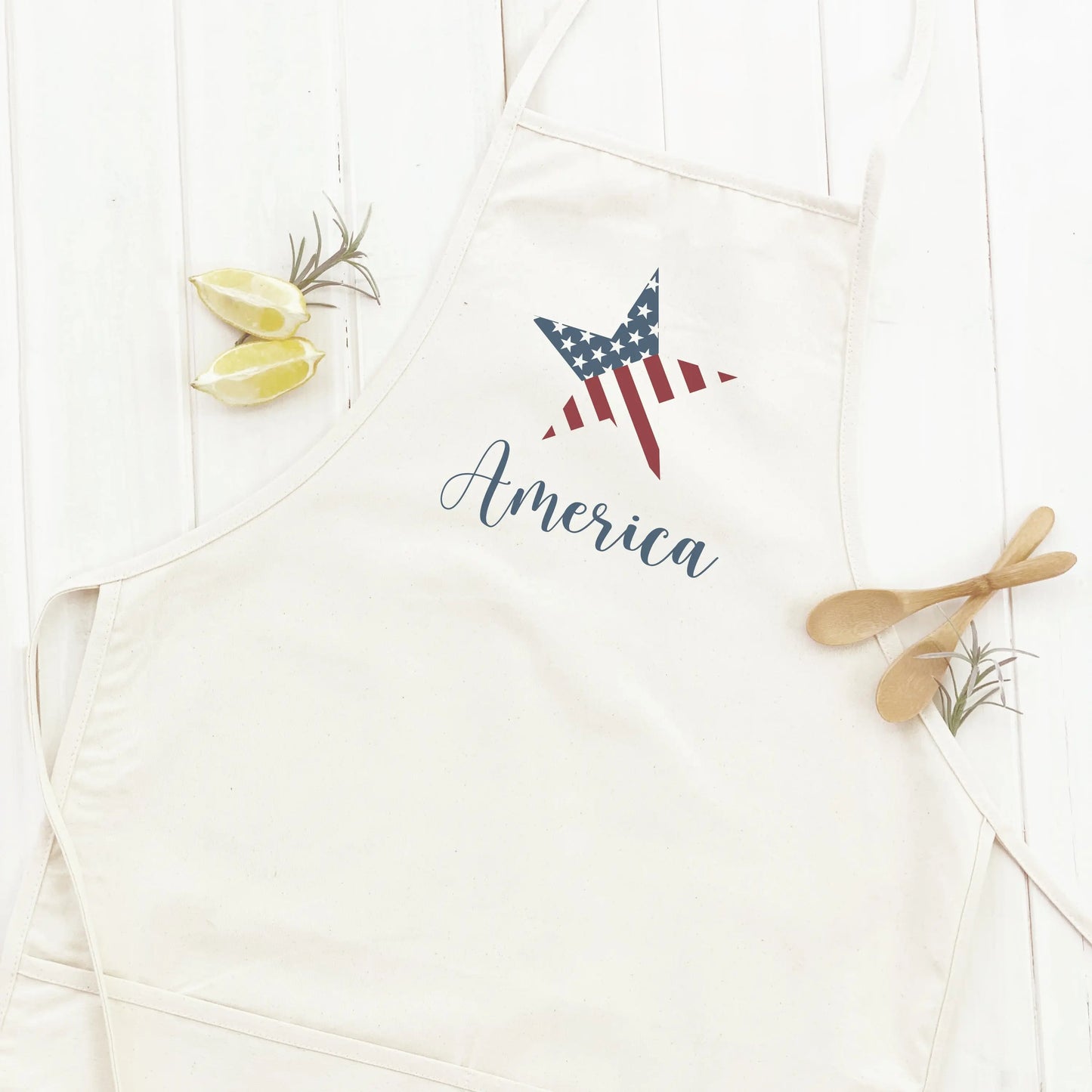 America Star - Women's Apron White Helen