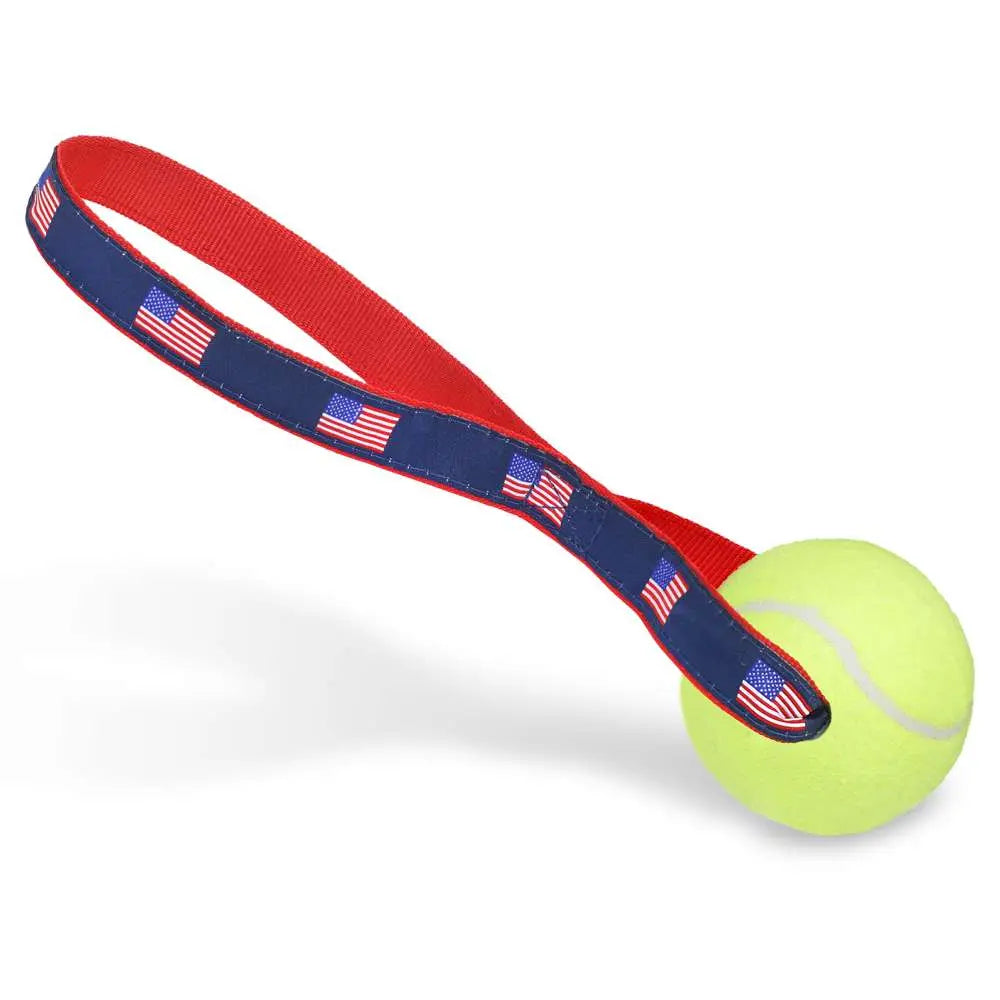 American Flag - Tennis Ball Toss Toy White Helen