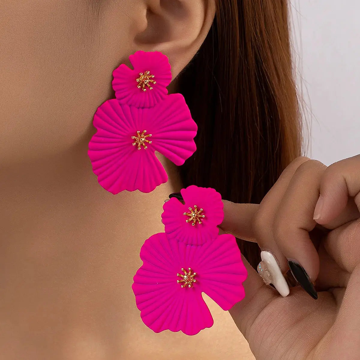 Big Flower Drop Earrings - Sexikinis Swim - Nestled Hill