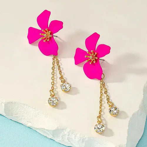 Big Flower Drop Earrings - Sexikinis Swim - Nestled Hill