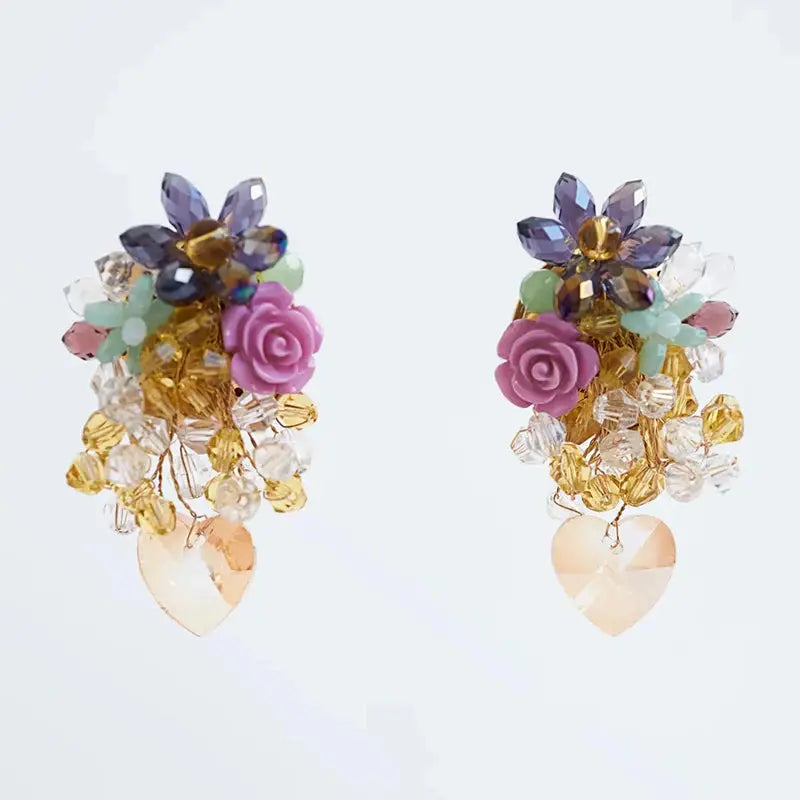 Bohemia Acrylic Flower Earrings - Sexikinis Swim - Nestled Hill