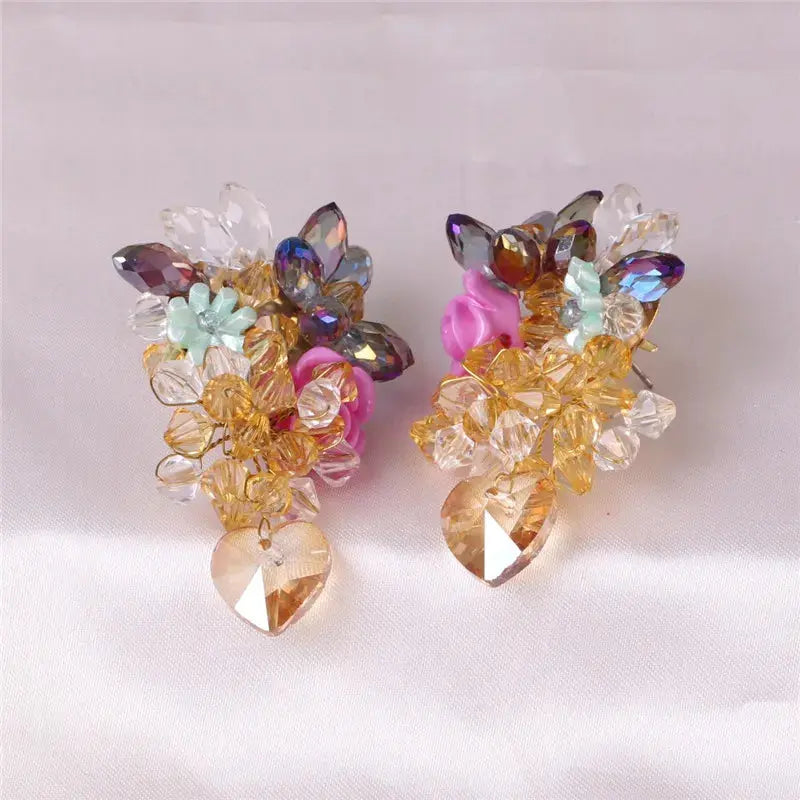 Bohemia Acrylic Flower Earrings - Sexikinis Swim - Nestled Hill