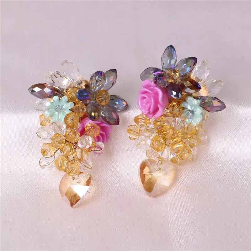 Bohemia Acrylic Flower Earrings - Sexikinis Swim - Nestled Hill