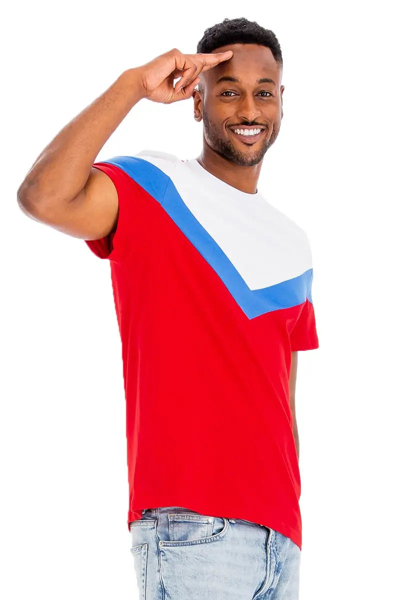 CHEVRON COLORBLOCK  TSHIRT - Nestled Hill