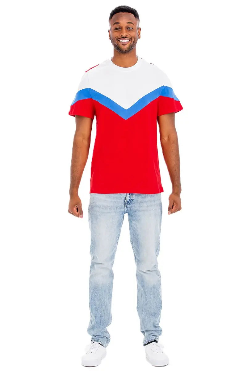 CHEVRON COLORBLOCK  TSHIRT - Nestled Hill