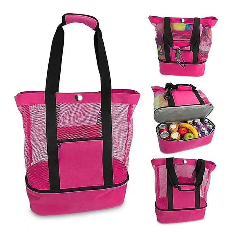 Heat Preservation Picnic Beach Bag Raspberry Eurybia