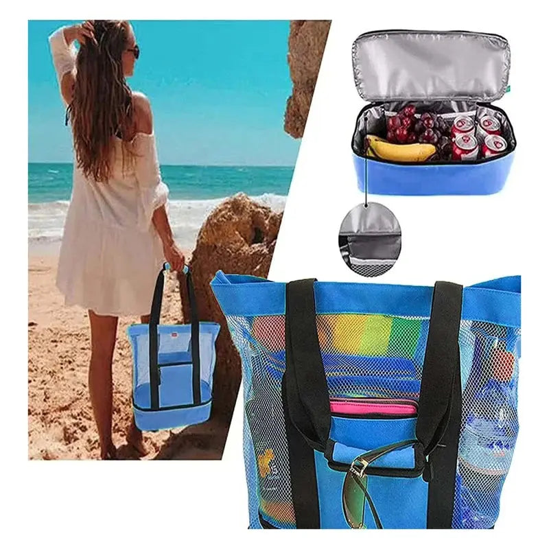 Heat Preservation Picnic Beach Bag Raspberry Eurybia