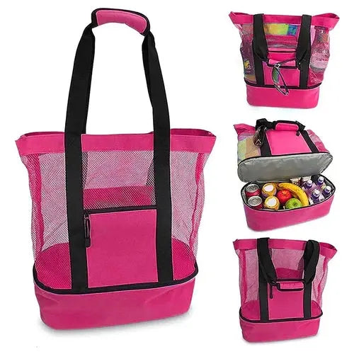 Heat Preservation Picnic Beach Bag Raspberry Eurybia