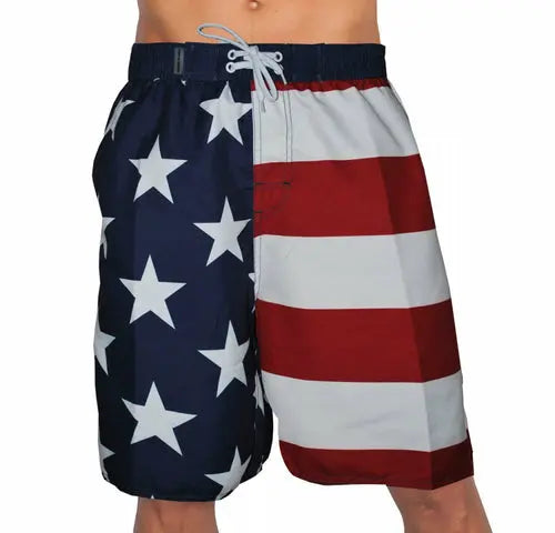 Patriotic Swim Trunk 155023 Scarlet Leek