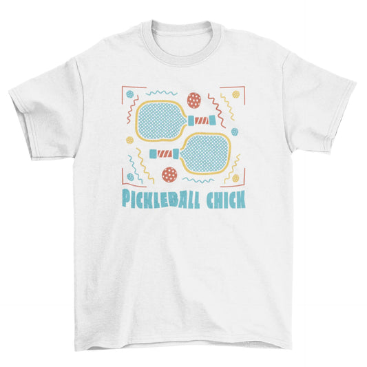 Pickleball chick t-shirt Turquoise Theseus