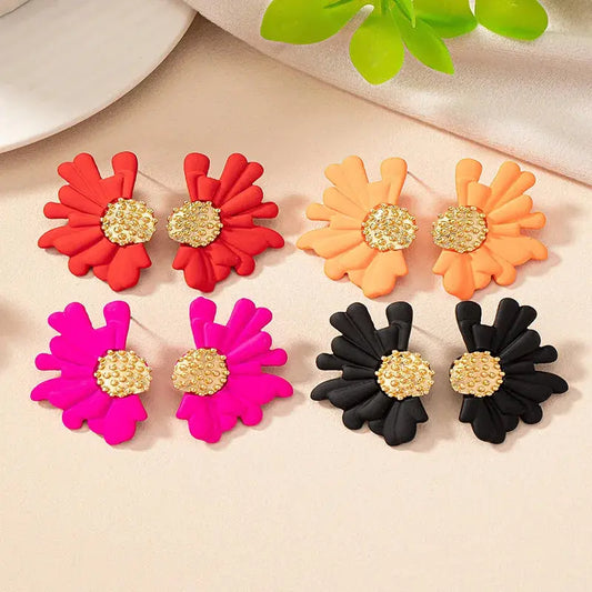 Simple Colorful  Flower Stud Earrings - Sexikinis Swim - Nestled Hill