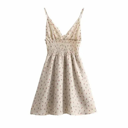 Sleeveless A Line Floral Print Mini Dress Silver Sam