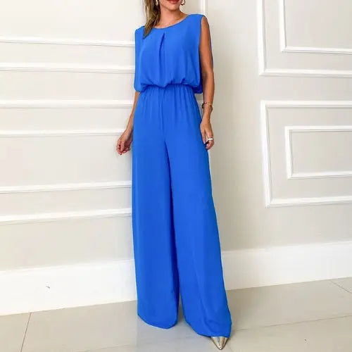 Solid Jumpsuit Big Backless Chic Party Romper - Nestled Hill