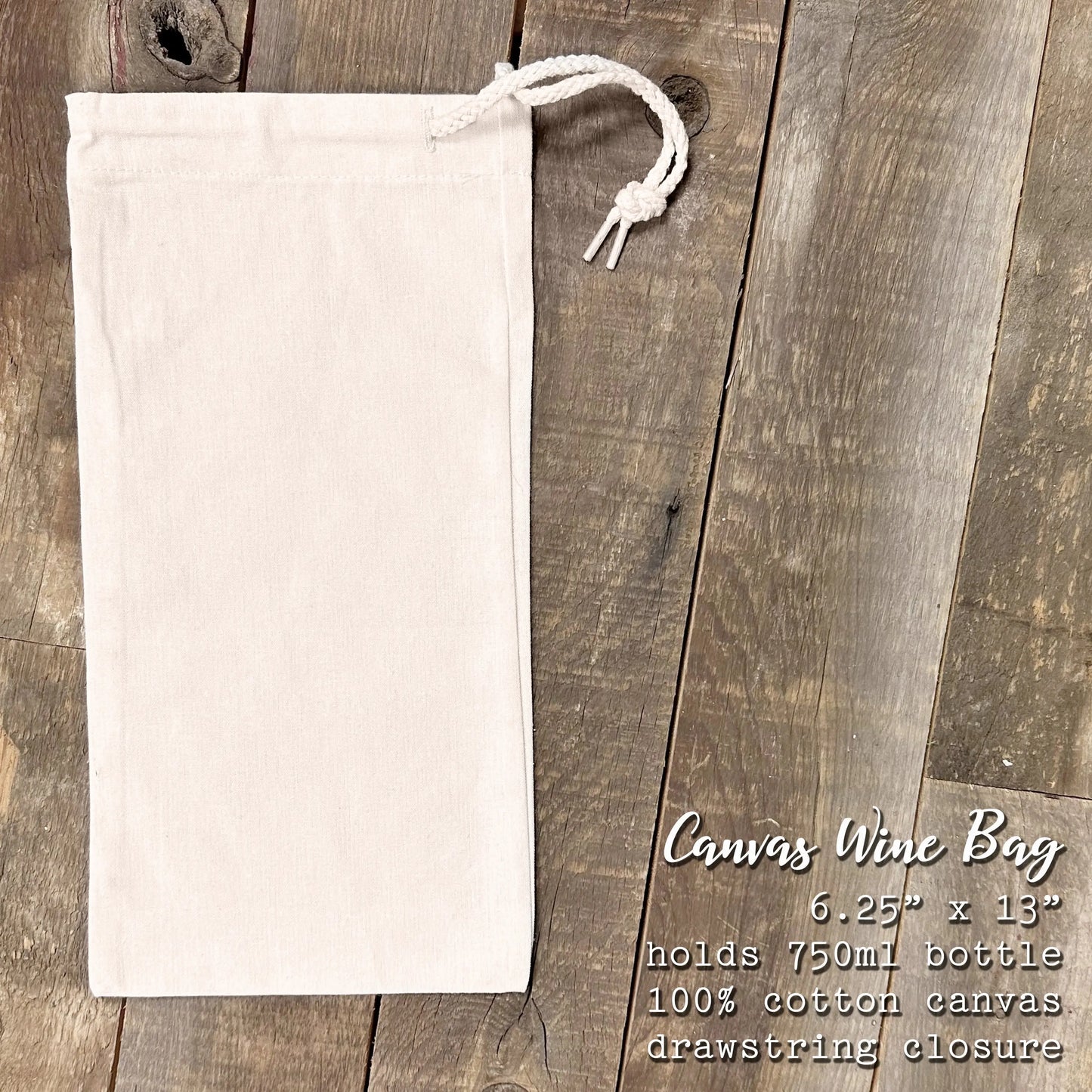 Watercolor American Flag - Canvas Wine Bag White Helen