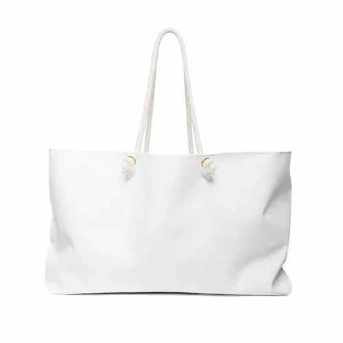 Weekender Tote Bag,  White Grey Coco